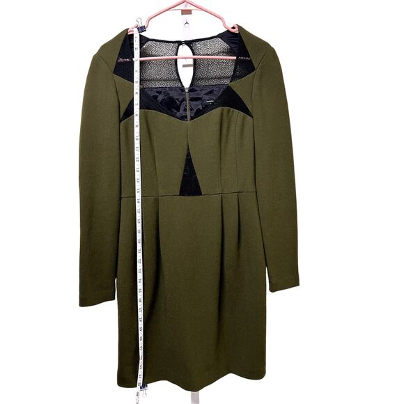 Runway Ultra Ray Crepe Transporter Nanette Lepore Dress in Olive - Picture 8 of 9